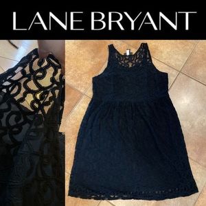 Lane Bryant Black Lace Dress Sz 16